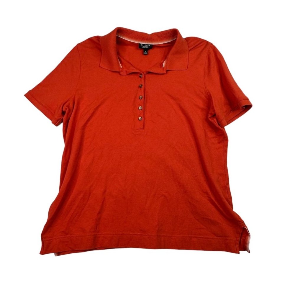 Talbots Short Sleeve Polo Shirt sz X Orange‎